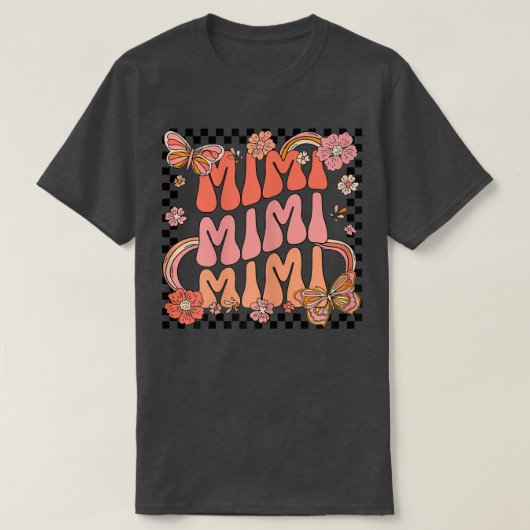 T-shirt Womens Retro Super Mimi Meilleur Mimi Jamais Bonjo (Design devant)