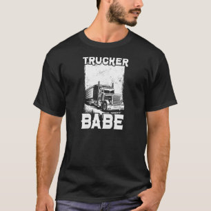 T-shirt Womens Semi Truck Driver  Trucking Trucker Babe