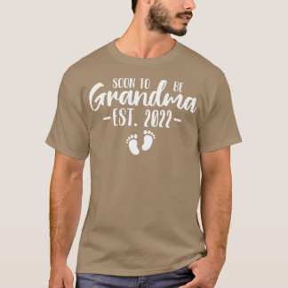 T-shirt Womens Soon to be Grandma 2022 Pregnancy Reveal Ne