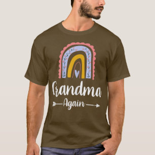 T-shirt Womens Soon To Be Grandma Again Rainbow Pregnancy 