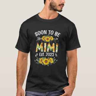 T-shirt Womens Soon To Be Mimi 2023 Sunflower First Time M