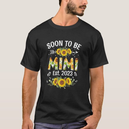 T-shirt Womens Soon To Be Mimi 2023 Sunflower First Time M (Devant)