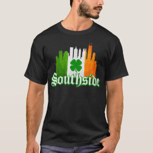 T-shirt Womens Southside Irish Pride Chicago Sky line Wind