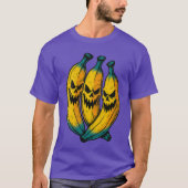 T-shirt Womens Spooky Bananas Tropical Fruit Summer Hallow (Devant)