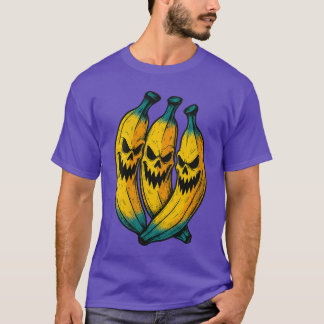 T-shirt Womens Spooky Bananas Tropical Fruit Summer Hallow