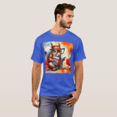 T-shirt Womens Squirrel Reading Comic Book On Autumn Branc (Devant entier)