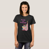 T-shirt Womens Strong Girl - Funny Book & Tea Lover (Devant entier)