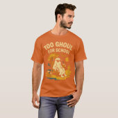 T-shirt Womens Summerween Ghost Too Ghoul for School Beach (Devant entier)