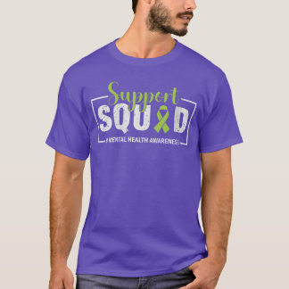 T-shirt Womens Support Squad Mental Health Awareness Green