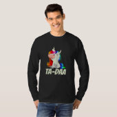 T-shirt Womens TA DAA Middle Finger Rainbow Unicorn (Devant entier)