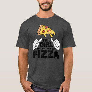 T-shirt Womens This Girl Makes The Best Pizza Italian Food