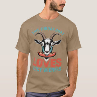 T-shirt Womens This Goat Loves Wieners Inappropriate Humor