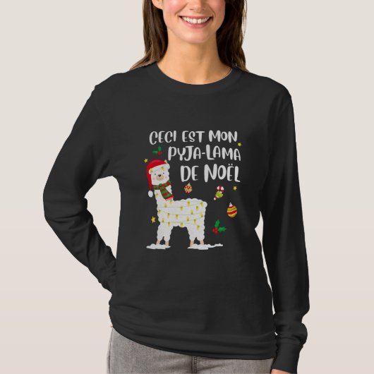 T-shirt Womens This Is My Llama Christmas Pyjamas For (Devant)