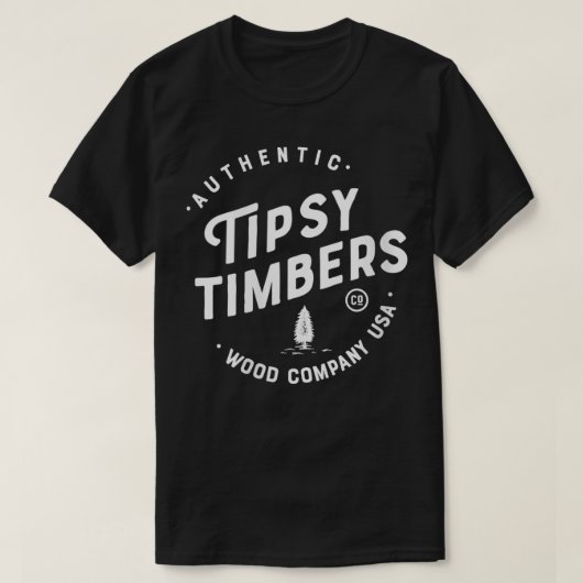 T-shirt Womens Tipsy Timbers Round Logo Tee VNeck (Design devant)