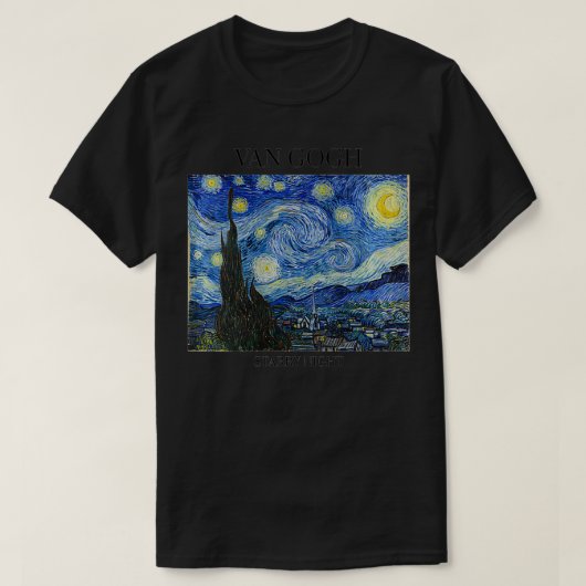 T-shirt Womens Van Gogh Starry Night Impressionniste Art V (Design devant)