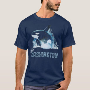 T-shirt Womens Washington Orca Killer Whale Puget Sound Ma