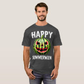 T-shirt Womens Watermelon Jackolantern Summer Halloween Ha (Devant entier)