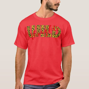 T-shirt Womens WILD Thonges Leopard Cheetah Print Red