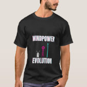 T-shirt Womens Wind Power Evolution Wind Energy Renewable (Devant)