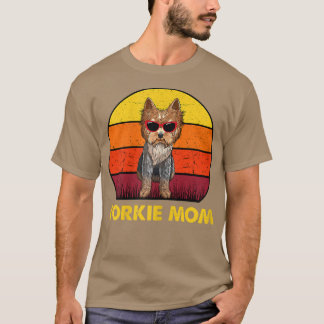 T-shirt Womens Yorkie Mama Retro Vintage Yorkshire Terrier
