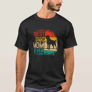 T-shirt Womers Retro Vintage Sunset Best Rottweiler Chien