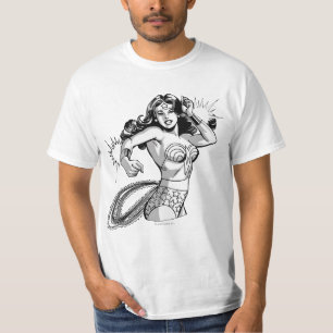 T-shirt Wonder Femme Black & White Defender
