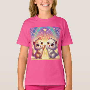 T-shirt Wonder Twins - Magique Cat Duo