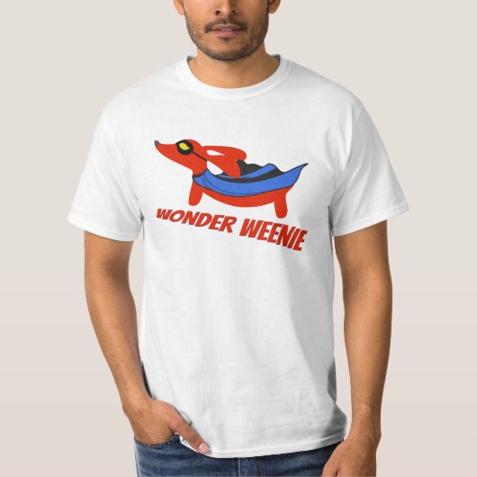 T-shirt Wonder Weenie Dachshund Unisex Shirt (Devant)