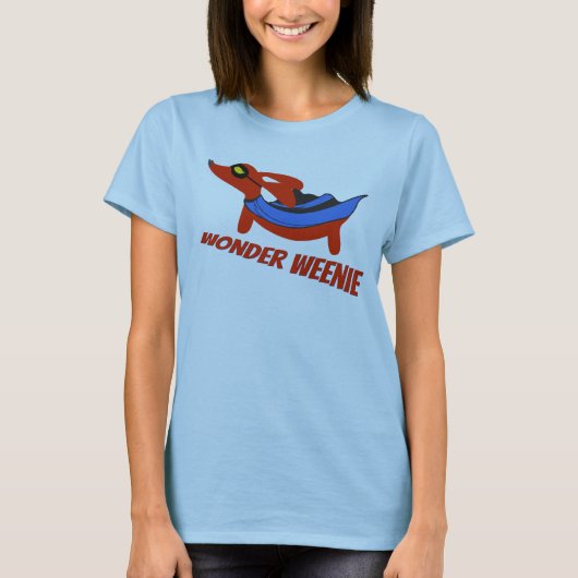 T-shirt Wonder Wiener Dog Superhero (Devant)