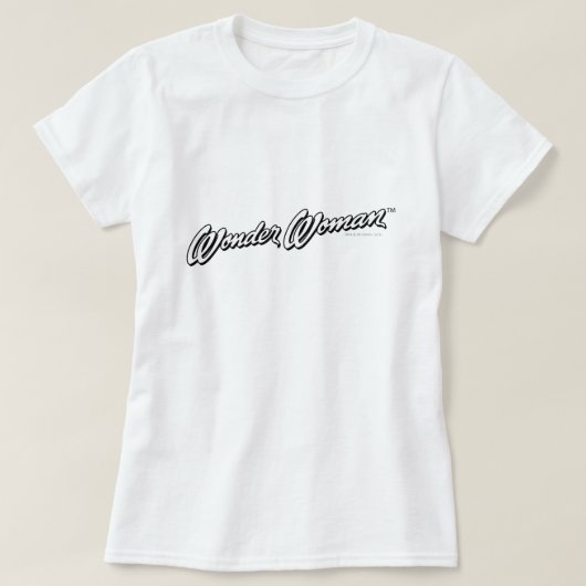 T-shirt Wonder Woman B&W Logo 1 (Design devant)
