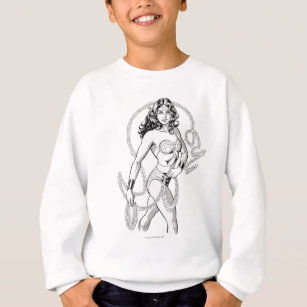 T-shirt Wonder Woman Black & White Fighter