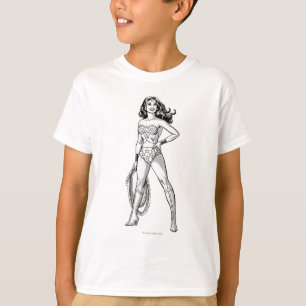 T-shirt Wonder Woman Black & White Pose