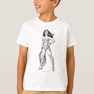 T-shirt Wonder Woman Black & White Pose