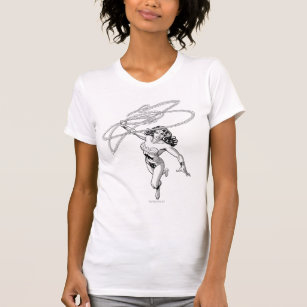 T-shirt Wonder Woman Black & White Twirl