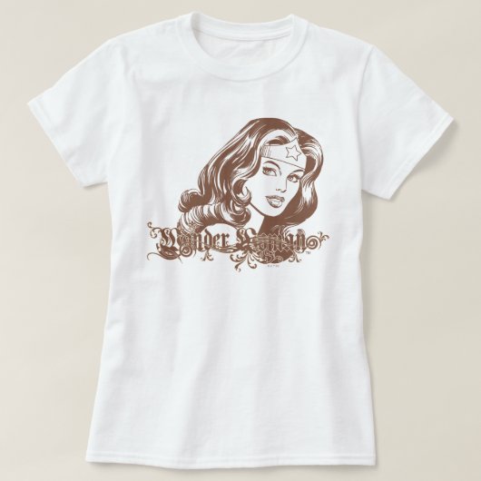 T-shirt Wonder Woman Brown (Design devant)