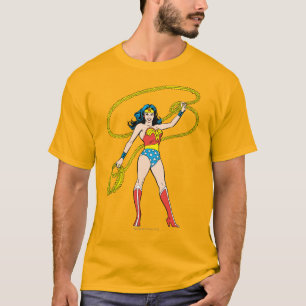 T-shirt Wonder Woman debout avec Lasso