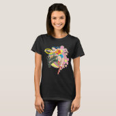 T-shirt Wonder Woman Flowers rétro (Devant entier)