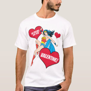 T-shirt Wonder Woman   Je vais tomber pour vous Valentine