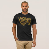 T-shirt Wonder Woman Logo Or du 75e anniversaire (Devant entier)