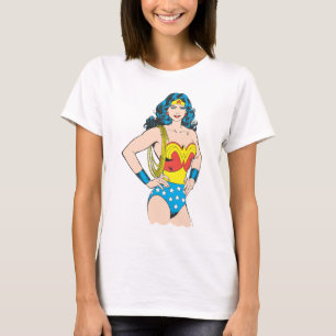 T-shirt Wonder Woman Pose Vintage avec Lasso