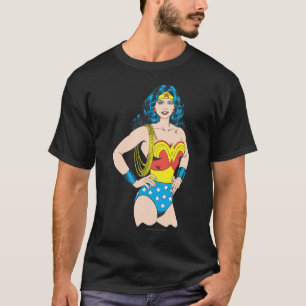 T-shirt Wonder Woman   Pose Vintage avec Lasso