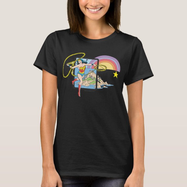 T-shirt Wonder Woman Rainbow (Devant)