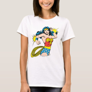 T-shirt Wonder Woman Twist avec des menottes brillantes