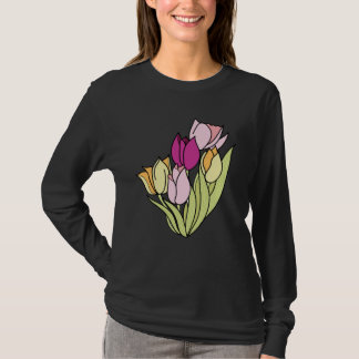 T-shirt Wonderful Lovely Nature Spring Tulips Flower Plant