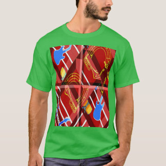 T-shirt Wonderful Music Blue Summer Vibes Geometric Romant