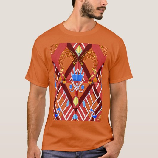 T-shirt Wonderful Music Blue Summer Vibes Geometric Romant (Devant)