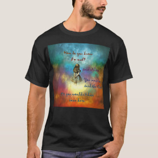 T-shirt Wonderland Time - Alice In Wonderland Citation