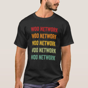 T-shirt Woo Network Crypto Rainbow Text