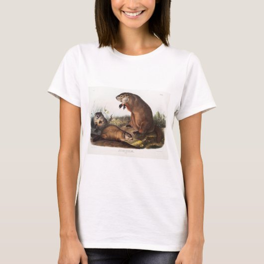 T-shirt Woodchuck Camping Deco Gifts (Devant)
