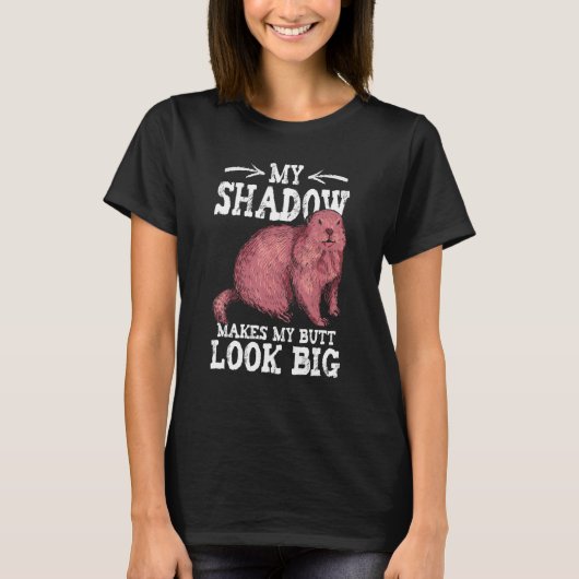T-shirt Woodchuck Shadow Groundhog Day (Devant)